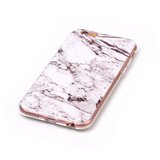 Marmer hoesje cover case iPhone 6 6s silicone - Marble - Wit_