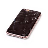 Zwart silicone TPU marmer hoesje iPhone 6 en 6s_