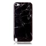 Zwart marmer iPod Touch 5 6 7 TPU hoesje marble case_