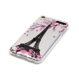 Parijs roze bloesem doorzichtig iPod Touch 5 6 7 TPU hoesje silicone_