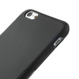 Zwart TPU hoesje iPhone 6 6s effen silicone cover Black extra grip_