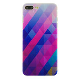 Blauw paarse driehoek iPhone 7 Plus 8 Plus hardcase hoesje cover_