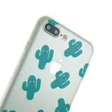 Doorzichtig cactus TPU hoesje iPhone 7 Plus 8 Plus case cover_