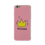 Roze Amsterdam Princess iPhone 6 6s hoesje case kroontje cover_