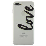 Love case doorzichtig hoesje iPhone 7 Plus 8 Plus transparant cover TPU_