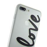 Love case doorzichtig hoesje iPhone 7 Plus 8 Plus transparant cover TPU_