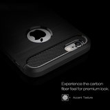 Zwart Carbon Armor iPhone 6 Plus 6s Plus TPU hoesje_