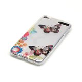 Kleurrijk hoesje vlinders bloemen iPod Touch 5 6 7 doorzichtig case_