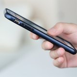Rock Royce series Navy Blue geschikt voor iPhone 6 Plus 6s Plus hoesje case - Blauw - Zwart_