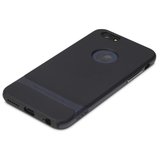 Rock Royce series Navy Blue geschikt voor iPhone 6 Plus 6s Plus hoesje case - Blauw - Zwart_