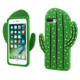 Silicone cactus case iPhone 7 Plus 8 Plus hoesje - Groen_