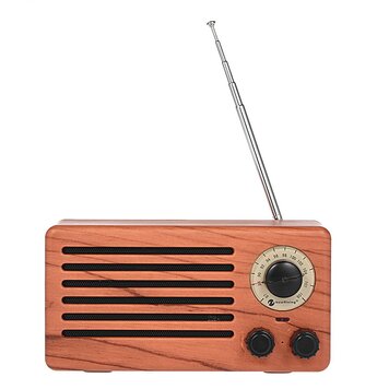 NR-3013 Mini Houten textuur Retro FM Radio Draadloze Bluetooth Speaker - Houtkleur Lichtbruin NR-3013 Mini Houten textuur Retro FM Radio Draadloze Bluetooth Speaker - Houtkleur Lichtbruin