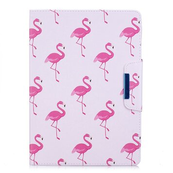 Flamingo flipcase leder hoes standaard geschikt voor iPad 2017 2018 - Wit Roze Flamingo flipcase leder hoes standaard geschikt voor iPad 2017 2018 - Wit Roze