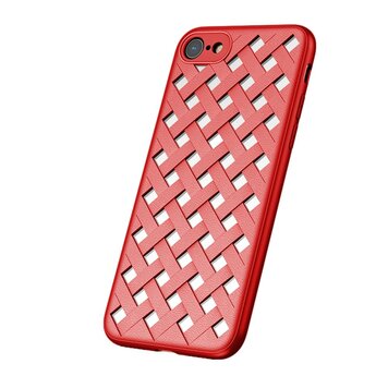 Baseus Geweven TPU Hoesje geschikt voor iPhone 7 8 SE 2020 SE 2022 - Rood Baseus Geweven TPU Hoesje geschikt voor iPhone 7 8 SE 2020 SE 2022 - Rood