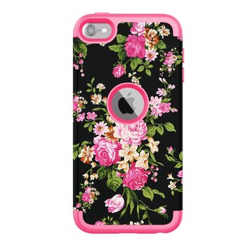 Armor Flower Hoesje geschikt voor iPod Touch 5 6 7 - Kleurrijke Bloemen Armor Flower Hoesje geschikt voor iPod Touch 5 6 7 - Kleurrijke Bloemen