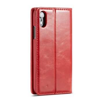 Caseme Kunstleer Wallet pasjeshouder hoesje geschikt voor iPhone XR case - rood Caseme Kunstleer Wallet pasjeshouder hoesje geschikt voor iPhone XR case - rood