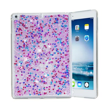 Glitter TPU geschikt voor iPad 2017 2018 Hoes - Paars