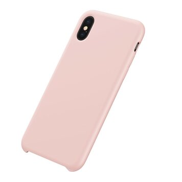 Baseus Original LSR Series Liquid Silicone Gel Case geschikt voor iPhone X XS Hoes - Roze Baseus Original LSR Series Liquid Silicone Gel Case geschikt voor iPhone X XS Hoes - Roze