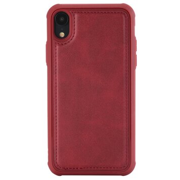 Magnetisch Rood Leren Hoesje geschikt voor iPhone XR - Rood