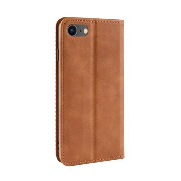 Vintage Bruin Leren Cover geschikt voor iPhone 7 8 SE 2020 SE 2022 - Bruin Vintage Bruin Leren Cover geschikt voor iPhone 7 8 SE 2020 SE 2022 - Bruin