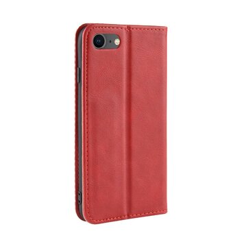 Vintage Rood Leren Hoesje geschikt voor iPhone 7 8 SE 2020 SE 2022 - Rood Vintage Rood Leren Hoesje geschikt voor iPhone 7 8 SE 2020 SE 2022 - Rood