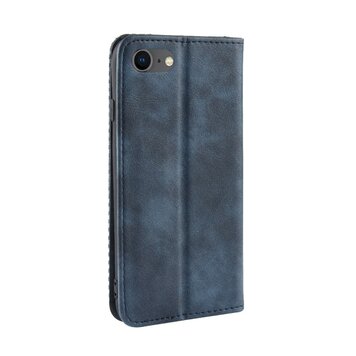 Vintage Blauw Leren Hoesje geschikt voor iPhone 7 8 SE 2020 SE 2022 - Blauw Vintage Blauw Leren Hoesje geschikt voor iPhone 7 8 SE 2020 SE 2022 - Blauw