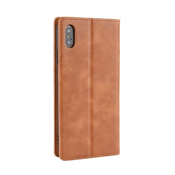 Vintage kunstleer Wallet Case geschikt voor iPhone X XS - Bruin hoesje Vintage kunstleer Wallet Case geschikt voor iPhone X XS - Bruin hoesje
