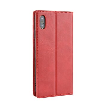 Vintage kunstleer Wallet Case geschikt voor iPhone X XS - Rood hoesje Vintage kunstleer Wallet Case geschikt voor iPhone X XS - Rood hoesje