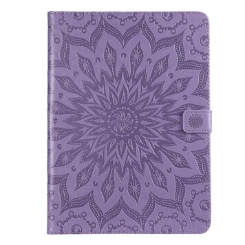 Zonnebloem Lederen geschikt voor iPad Pro 11-inch 2018 Case Hoes Wallet - Paars