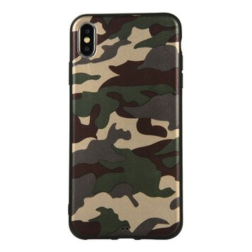 Camouflage TPU camo hoesje leger geschikt voor iPhone XS Max - Army Groen Camouflage TPU camo hoesje leger geschikt voor iPhone XS Max - Army Groen