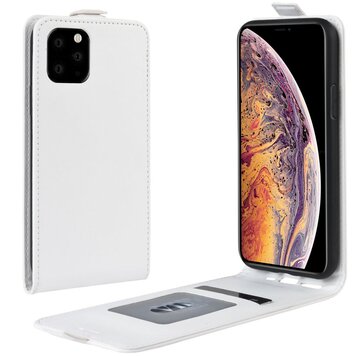 Verticale Flip kunstleer wallet hoesje geschikt voor iPhone 11 Pro Max case - Wit Verticale Flip kunstleer wallet hoesje geschikt voor iPhone 11 Pro Max case - Wit