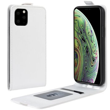 Verticale Flip kunstleer wallet hoesje geschikt voor iPhone 11 Pro case - Wit Verticale Flip kunstleer wallet hoesje geschikt voor iPhone 11 Pro case - Wit