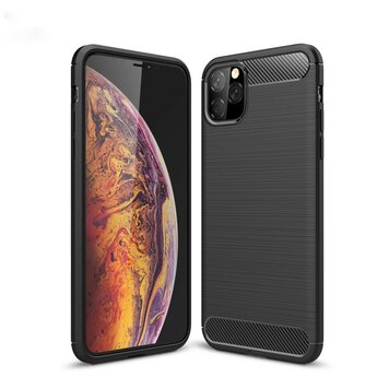 Carbon Armor beschermhoes shockproof TPU geschikt voor iPhone 11 Pro Max - Zwart Carbon Armor beschermhoes shockproof TPU geschikt voor iPhone 11 Pro Max - Zwart