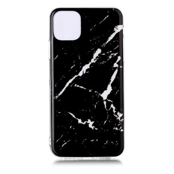 Marmer Patroon Natuursteen Zwart Hoesje Case geschikt voor iPhone 11 Pro Max Marmer Patroon Natuursteen Zwart Hoesje Case geschikt voor iPhone 11 Pro Max