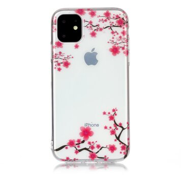 Bloemen Roze Takken Natuur Hoesje Case TPU geschikt voor iPhone 11 - Transparant Bloemen Roze Takken Natuur Hoesje Case TPU geschikt voor iPhone 11 - Transparant