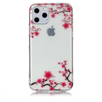 Bloemen Roze Takken Natuur Hoesje Case TPU geschikt voor iPhone 11 Pro - Transparant Bloemen Roze Takken Natuur Hoesje Case TPU geschikt voor iPhone 11 Pro - Transparant