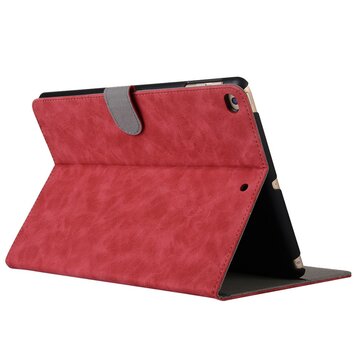 Vintage Kunstlederen geschikt voor iPad 2017 2018 Hoes - Rood Portemonnee Vintage Kunstlederen geschikt voor iPad 2017 2018 Hoes - Rood Portemonnee