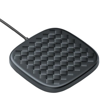 Baseus BV Geweven Textuur 10W 7.5W Draadloze Qi Oplaad pad - Zwart Baseus BV Geweven Textuur 10W 7.5W Draadloze Qi Oplaad pad - Zwart
