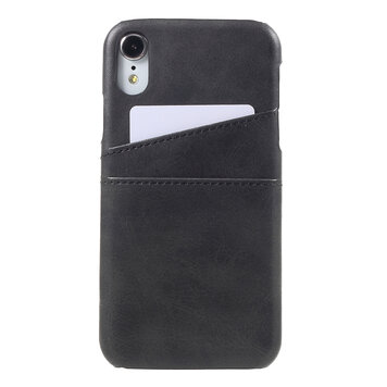 Duo Cardslot Wallet Portemonnee geschikt voor iPhone XR Hoesje - Zwart Pasjes Duo Cardslot Wallet Portemonnee geschikt voor iPhone XR Hoesje - Zwart Pasjes