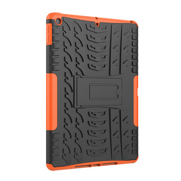 Bandprofiel hoes grip kickstand TPU kunststof geschikt voor iPad 10.2 inch - Oranje Bandprofiel hoes grip kickstand TPU kunststof geschikt voor iPad 10.2 inch - Oranje