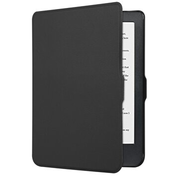 Kunstlederen Case met Cover geschikt voor Kobo Clara HD - Zwart Kunstlederen Case met Cover geschikt voor Kobo Clara HD - Zwart