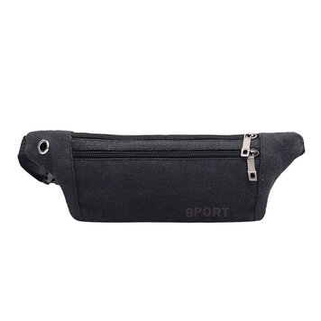 Casual Canvas Fanny Pack Outdoor Reizen Heuptas Crossbodytas - Zwart Casual Canvas Fanny Pack Outdoor Reizen Heuptas Crossbodytas - Zwart