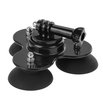 Drievoudige Zuignaphouder met schroef mini statief voor auto geschikt voor GoPro HERO - Zwart Drievoudige Zuignaphouder met schroef mini statief voor auto geschikt voor GoPro HERO - Zwart