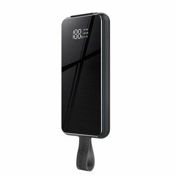 Remax Power Bank 10.000 mAh Powerbank met Qi-technologie ingebouwd - Zwart USB-C USB-A Remax Power Bank 10.000 mAh Powerbank met Qi-technologie ingebouwd - Zwart USB-C USB-A