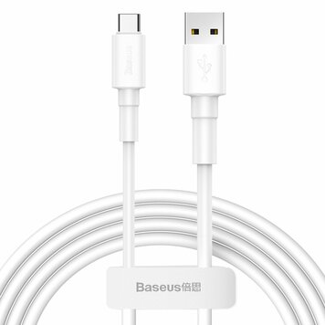 Baseus USB-A naar USB type-C kabel - Synchroniseren Opladen Wit Baseus USB-A naar USB type-C kabel - Synchroniseren Opladen Wit