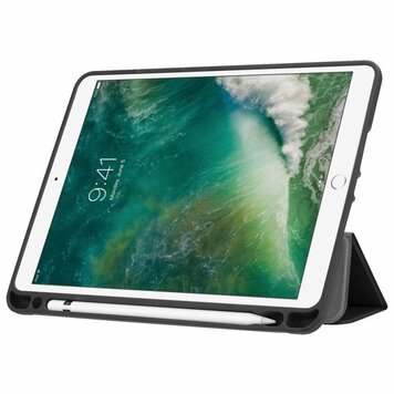 Just in Case Lederen Smart Tri-Fold geschikt voor iPad 9.7 inch 2017 2018 Hoes & Compartiment geschikt voor Apple Pencil Just in Case Lederen Smart Tri-Fold geschikt voor iPad 9.7 inch 2017 2018 Hoes & Compartiment geschikt voor Apple Pencil