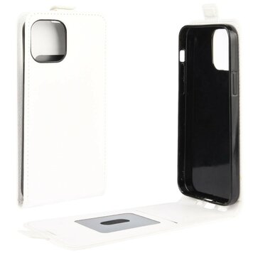 Flip case kunstleer hoesje geschikt voor iPhone 12 mini - wit Flip case kunstleer hoesje geschikt voor iPhone 12 mini - wit