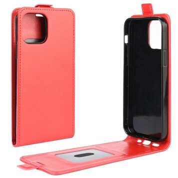 Flip case kunstleer hoesje geschikt voor iPhone 12 mini - rood Flip case kunstleer hoesje geschikt voor iPhone 12 mini - rood