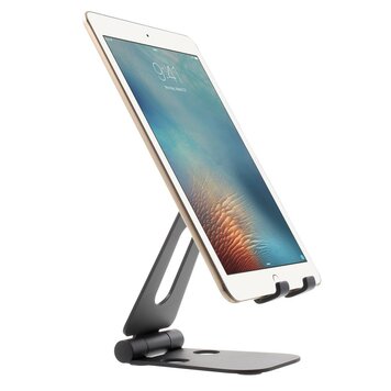 Universele Vouwbare Alloy Desktop Telefoonhouder voor Smartphone en tablet - Zwart Universele Vouwbare Alloy Desktop Telefoonhouder voor Smartphone en tablet - Zwart