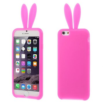 Roze Bunny hoesje geschikt voor iPhone 6 6s konijn silicone cover Roze Bunny hoesje geschikt voor iPhone 6 6s konijn silicone cover